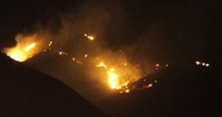 Wildfire spreads in Southern California